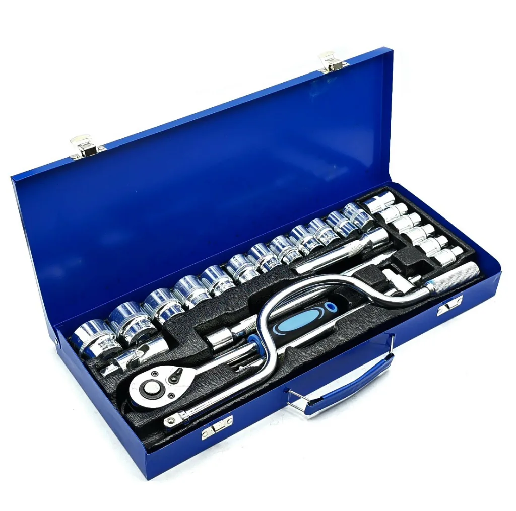 آچار بکس جعبه ای کرول مدل 24PCS-SOCKET SET سایز 8 الی 32 میلی متر مجموعه 24 عددی