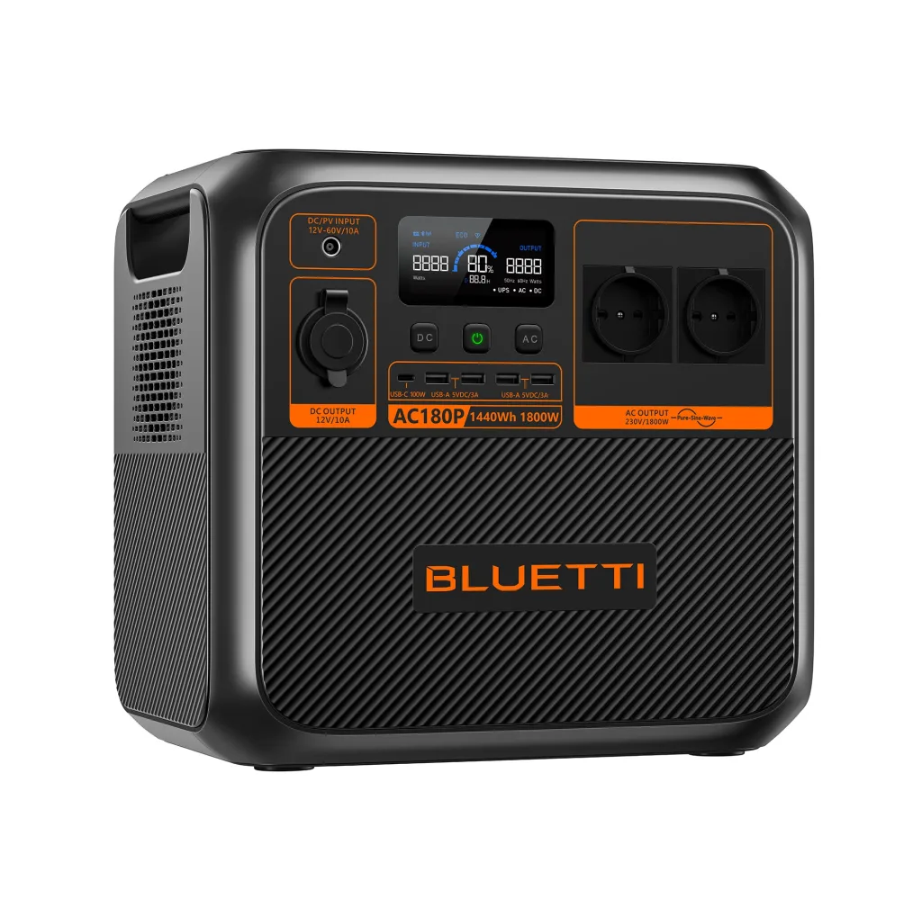 پاور استیشن قابل حمل 1800 وات بلوتی مدل AC180P ظرفیت 45000 میلی آمپر ساعت