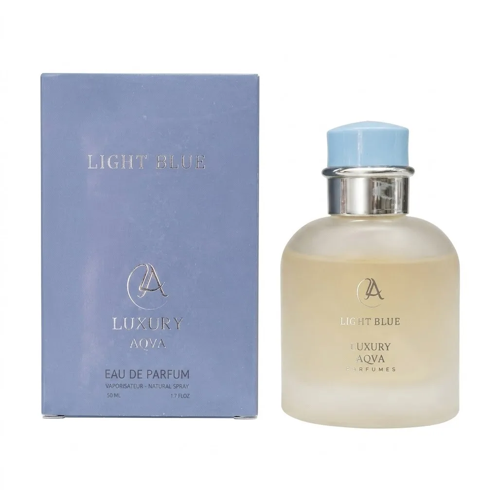 ادوپرفیوم زنانه لاکچری آکوا مدل LIGHT BLUE  با رایحه خنک حجم 50 میلی‌لیتر