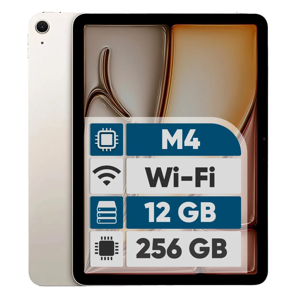 تبلت 13 اینچ اپل مدل iPad Air 2026 M4 Wi-Fi ظرفیت 256 گیگابایت و رم 12 گیگابایت، رزولوشن دوربین اصلی ۱۲ مگاپیکسل، پشتیبانی از قلم و کیبورد
