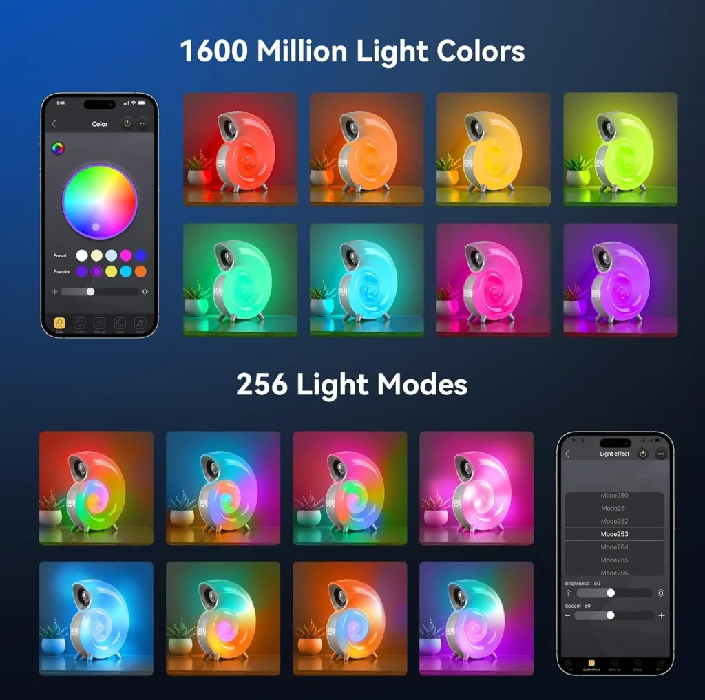 اسپیکر بلوتوثی شارژی قابل حمل مدل حلزونی RGB