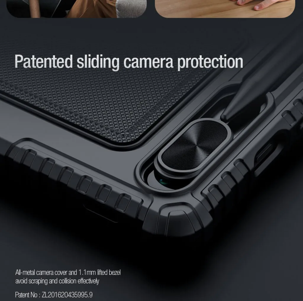 کیف کلاسوری کیبورد دار نیلکین مدل Bumper Combo Backlit مناسب برای تبلت سامسونگ Galaxy Tab S9 Plus