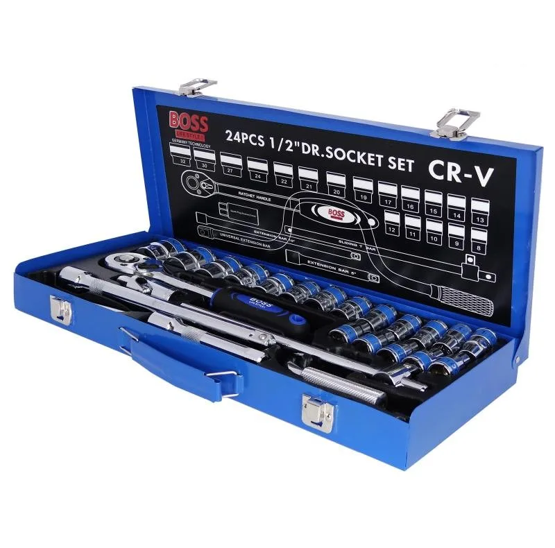 سری آچار بکس و آچار بکس باس مدل LIFE_STYLE کد BS_123T160_24 مجموعه 24 عددی