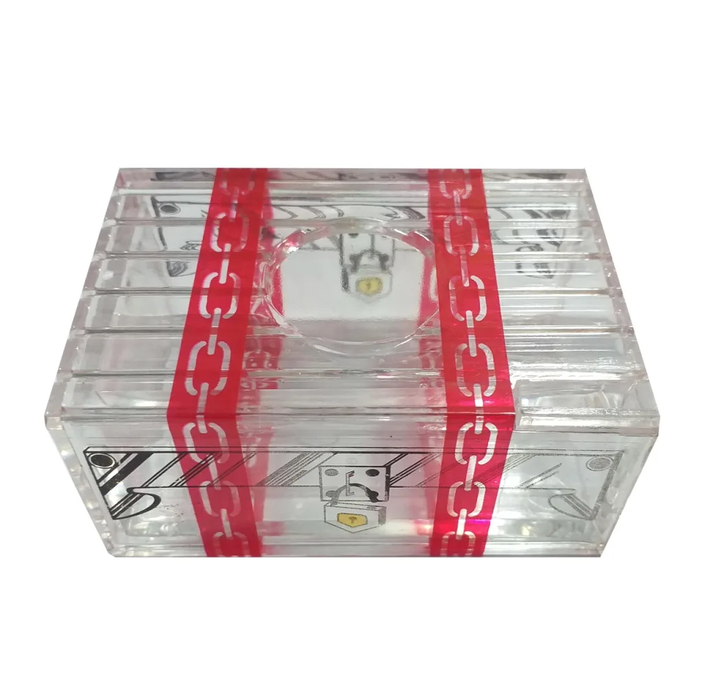 ابزار شعبده بازی دنیای سرگرمی های کمیاب طرح قلک شیشه ایی مدل DSK3270