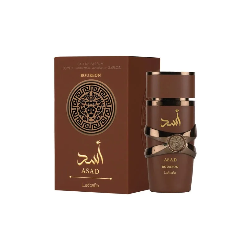 ادو پرفیوم مردانه لطافه مدل  Asad Bourbon با رایحه گرم حجم 100 میلی لیتر