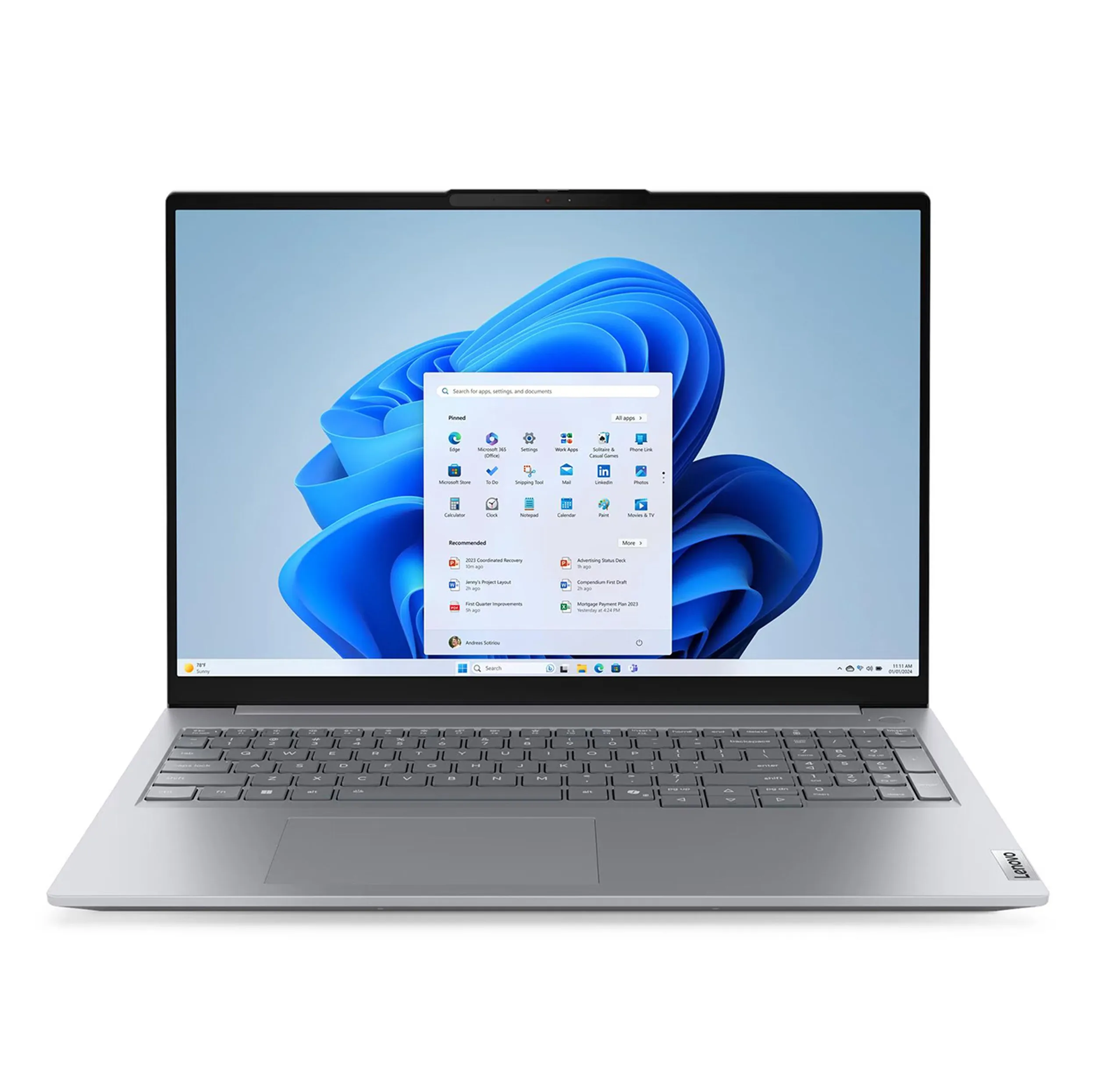 لپ تاپ 16 اینچی لنوو مدل ThinkBook 16 G8 IAL-Core Ultra 9 185H-32GB DDR5 5600MHz-1TB SSD-IPS 60Hz-Backlit-Fingerprint - کاستوم شده