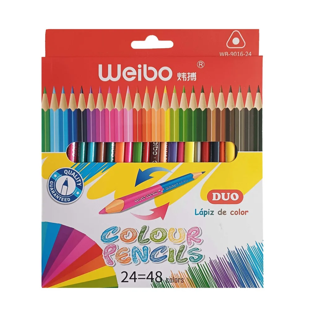 مداد رنگی 48 رنگ ویبو مدل دو سرکد 2-WB-9016-24