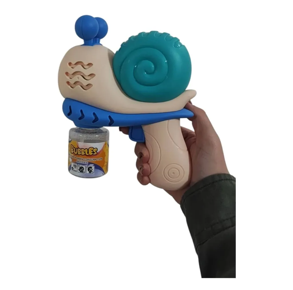 حباب ساز مدل تفنگی مخزن دار شارژی طرح حلزونی کد SNAIL GUN 123