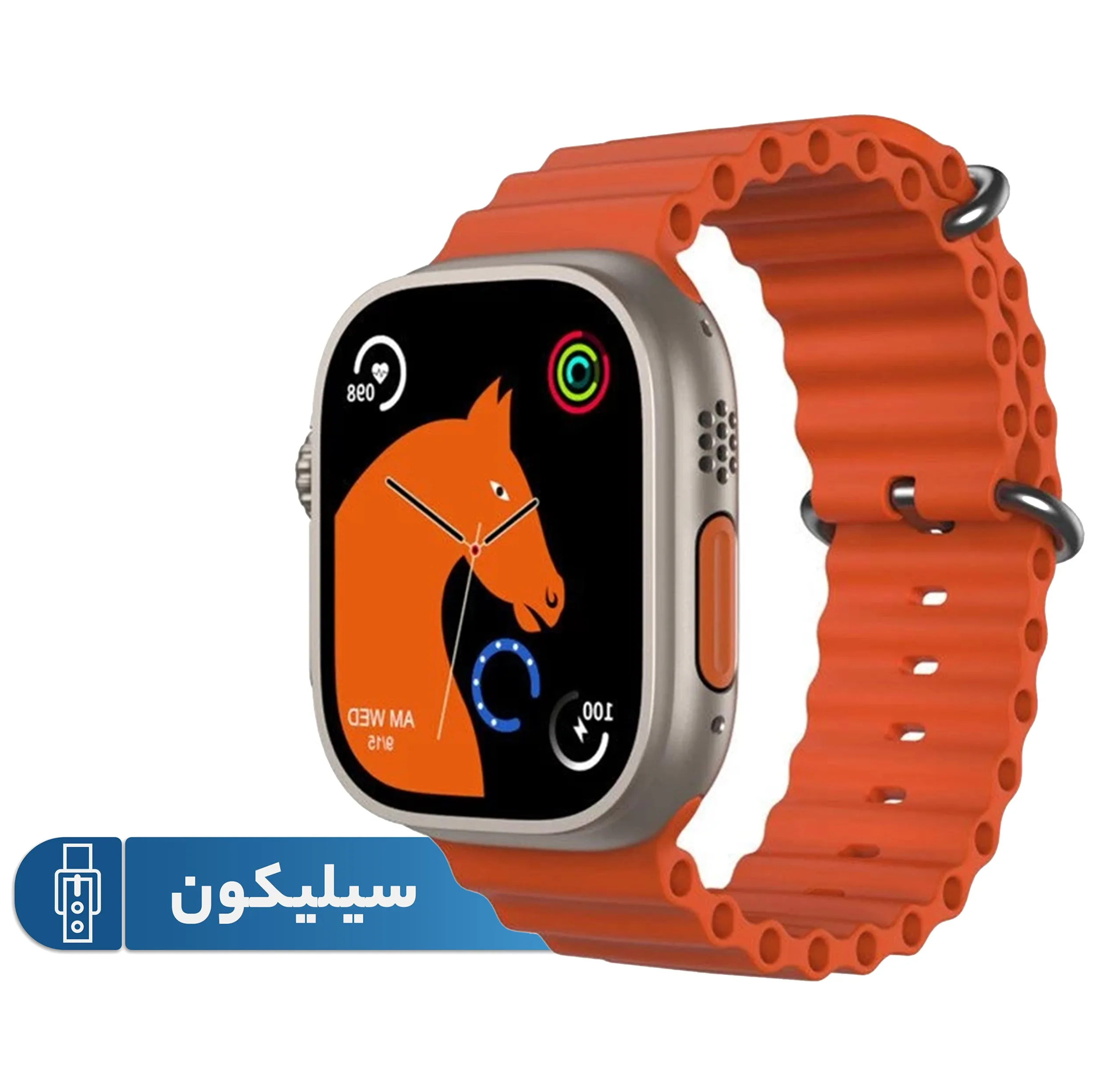 ساعت هوشمند مدل T1000 ORIG دارای قابلیت های صفحه نمایش رنگی بند سیلیکون