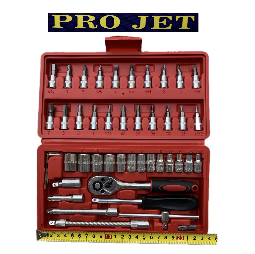 جعبه آچار بکس مدل PRO JET مجموعه 46 عددی