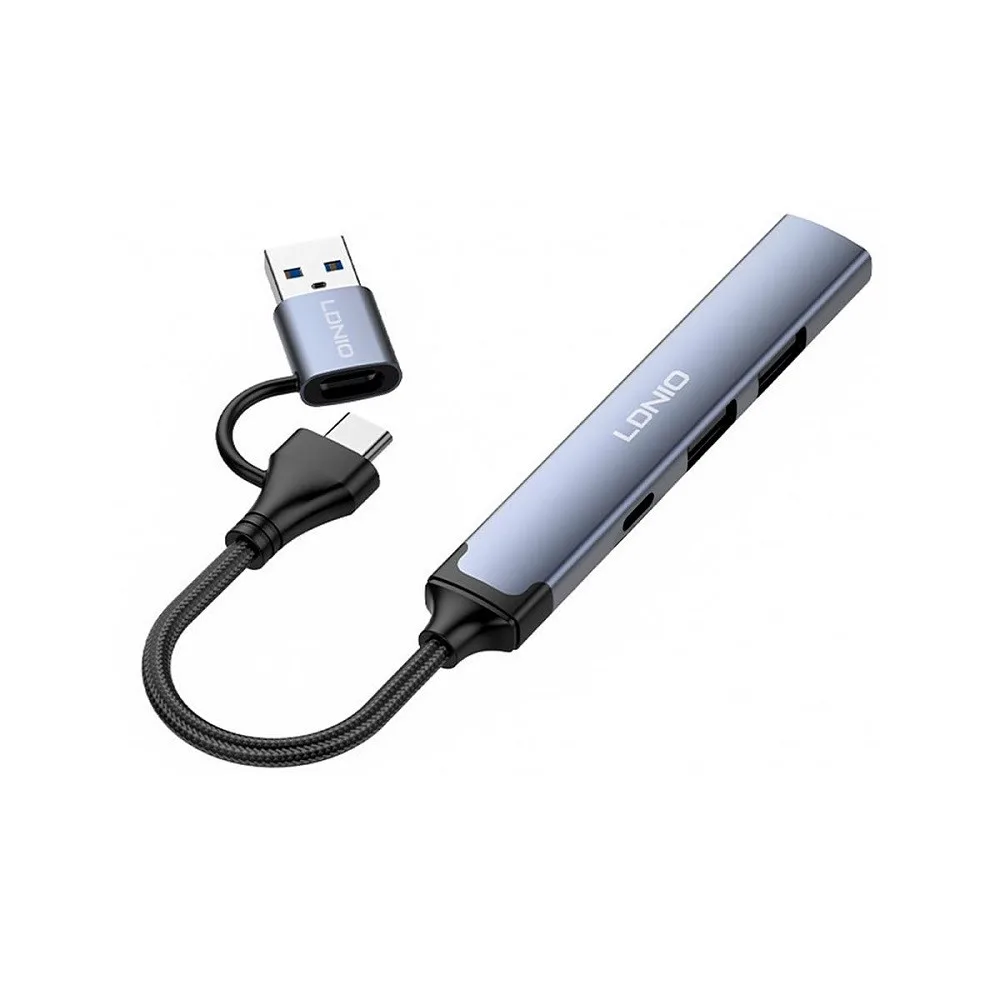 هاب usb3 چهارپورتUSB-C الدینیو مدل DS-64C