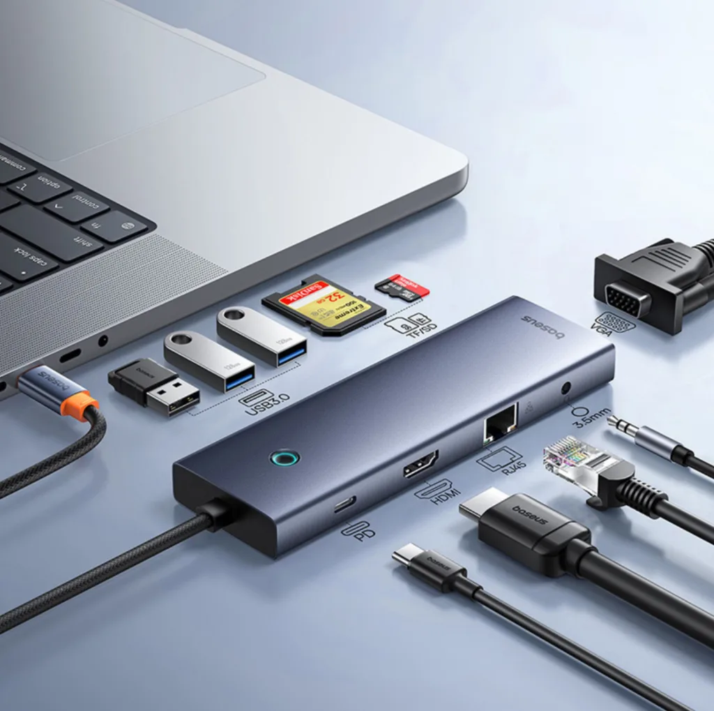 هاب 10 پورت USB-C باسئوس مدل BS-OH161