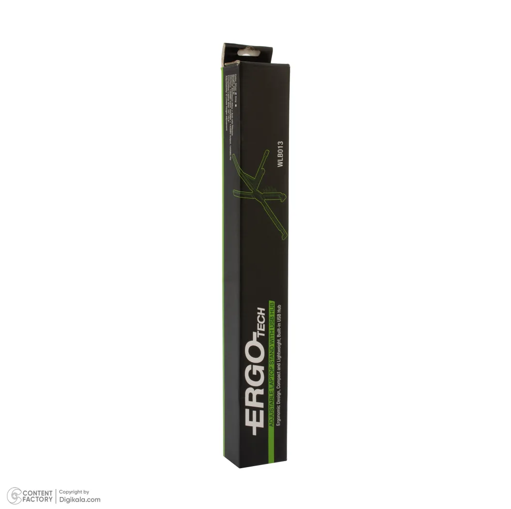 پایه نگهدارنده لپ تاپ ارگو مدل WLB013، دارای پورت ورودی USB-C، پورت خروجی USB-C، پورت USB-C PD و دو پورت USB-A