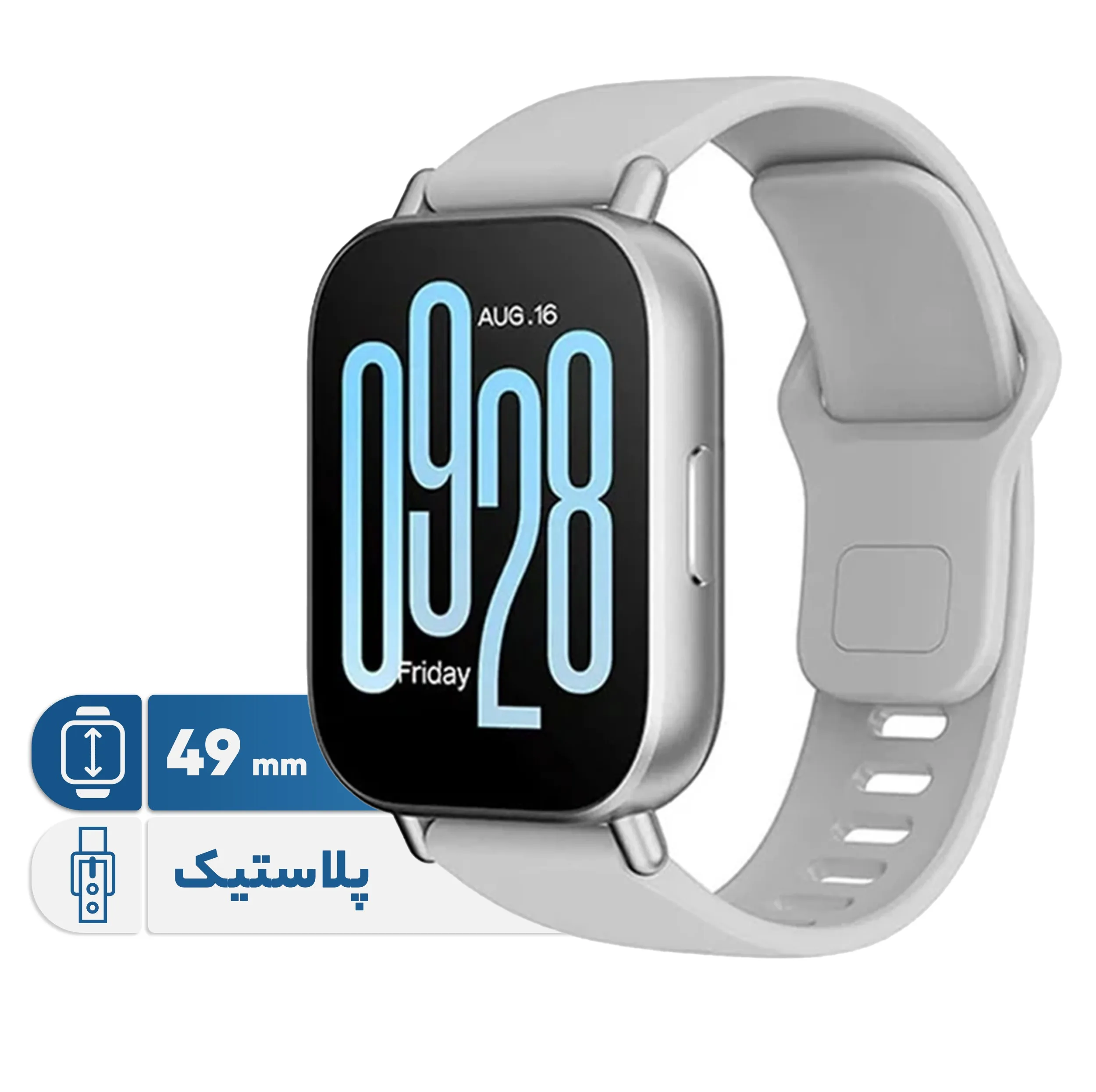 ساعت هوشمند شیائومی مدل Redmi Watch 5 Active ریجن هند، دارای قابلیت های قابلیت مکالمه از طریق بلوتوث، قابلیت تغییر طرح ساعت یا تم بند پلاستیک