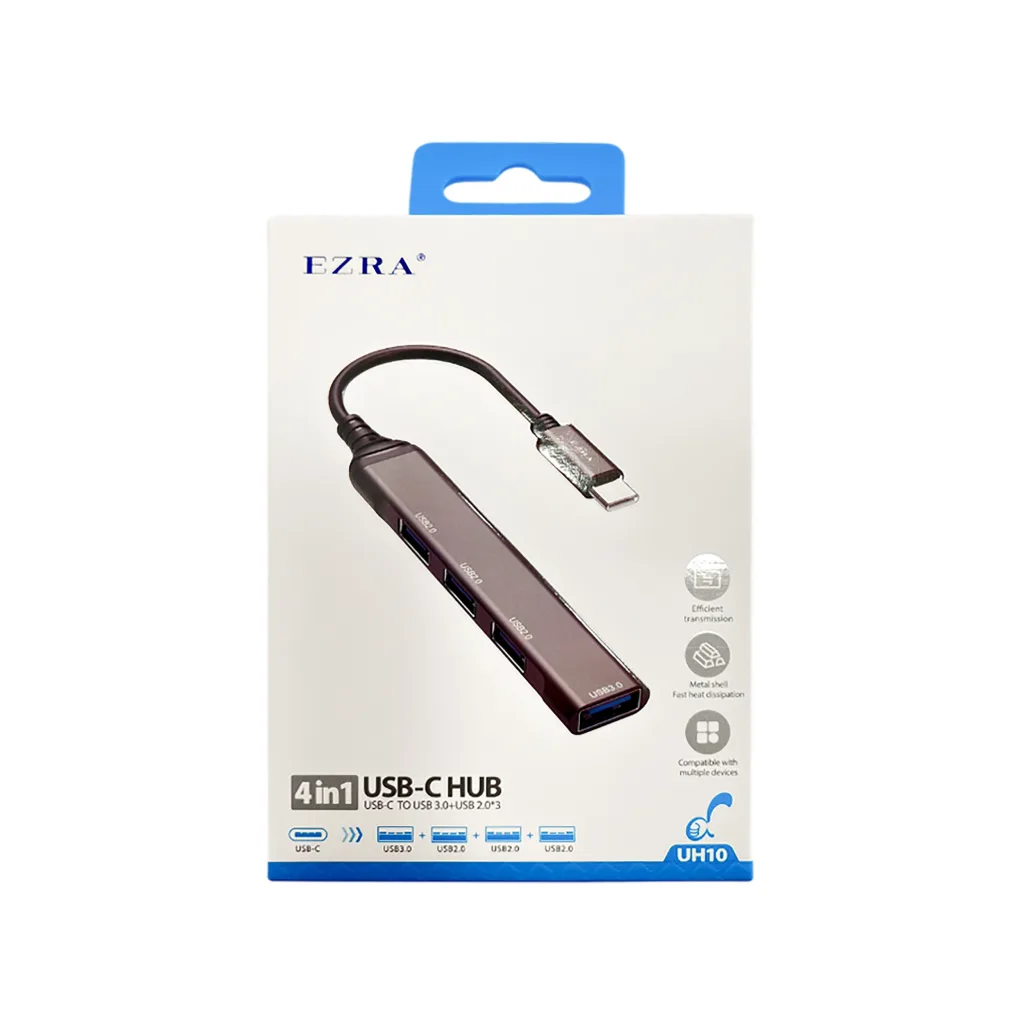 هاب 4 پورت USB-C ازرا مدل UH10