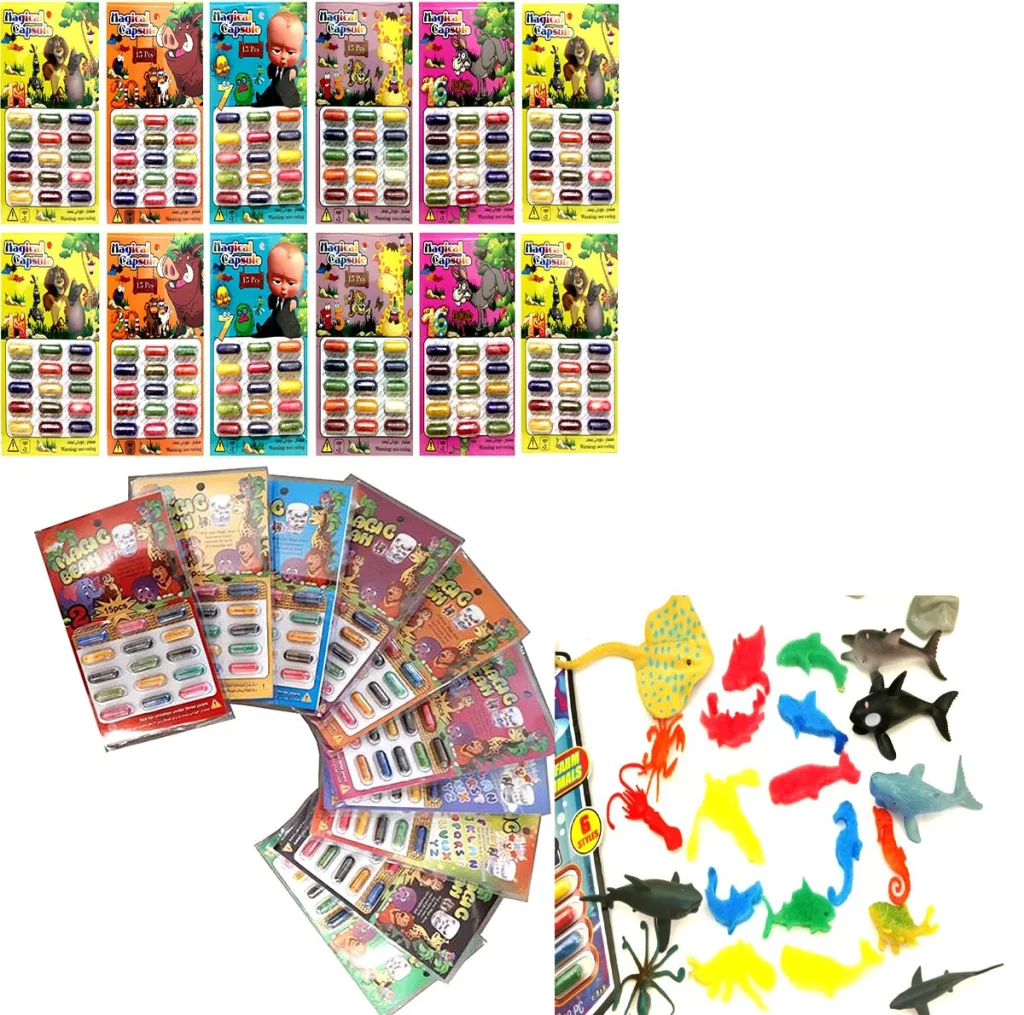 کپسول سحرآمیز مجیک طرح حیوانات کد 450 بسته 15 عددی