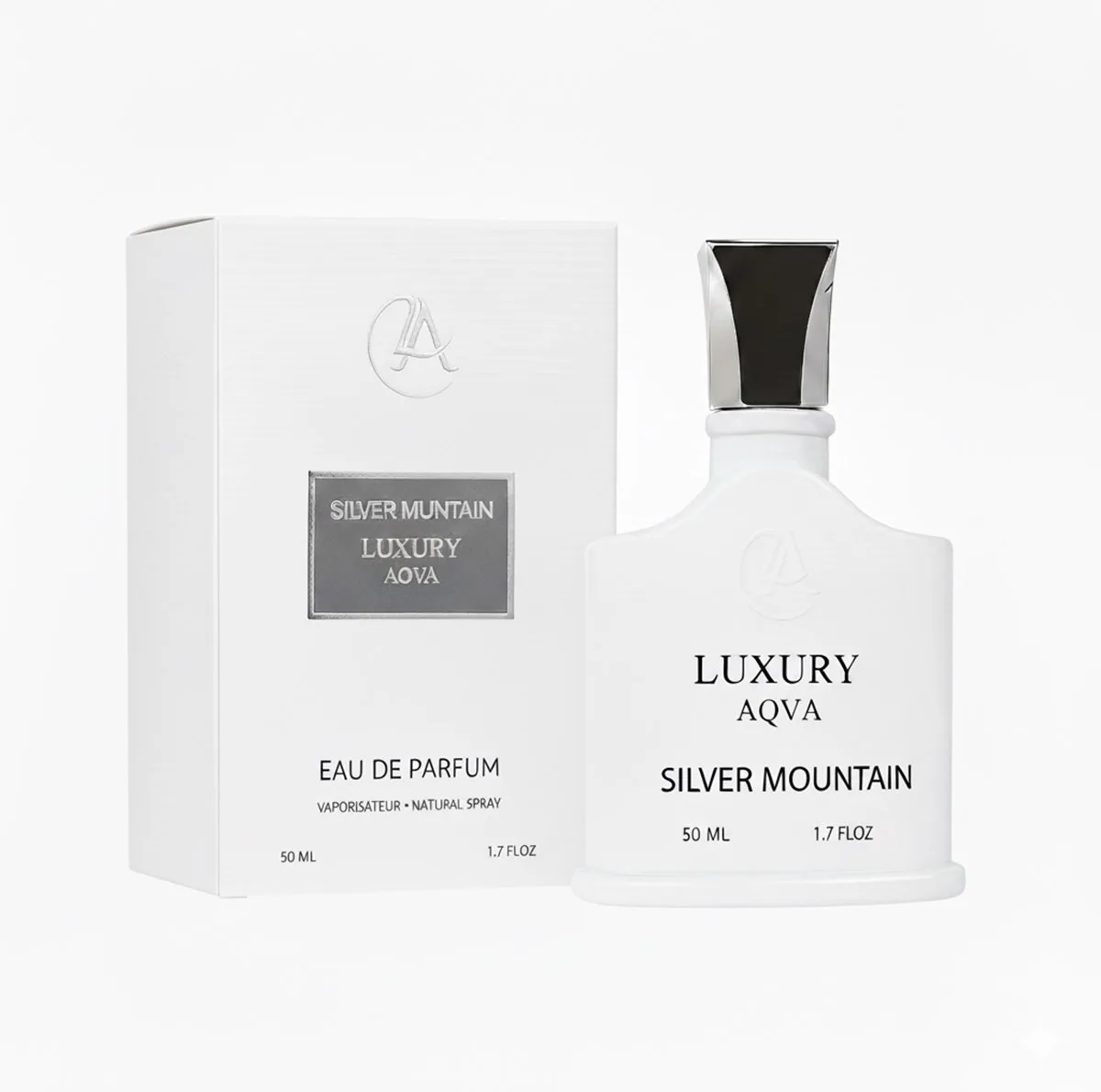 ادو پرفیوم مردانه لاکچری آکوا مدل Silver Mountain با رایحه خنک حجم 50 میلی لیتر