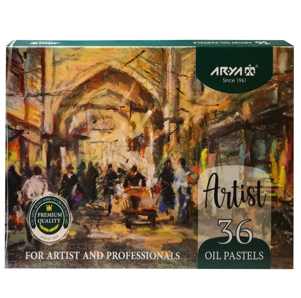 پاستل روغنی 36 رنگ آریا مدل Permium-01 کد 72072