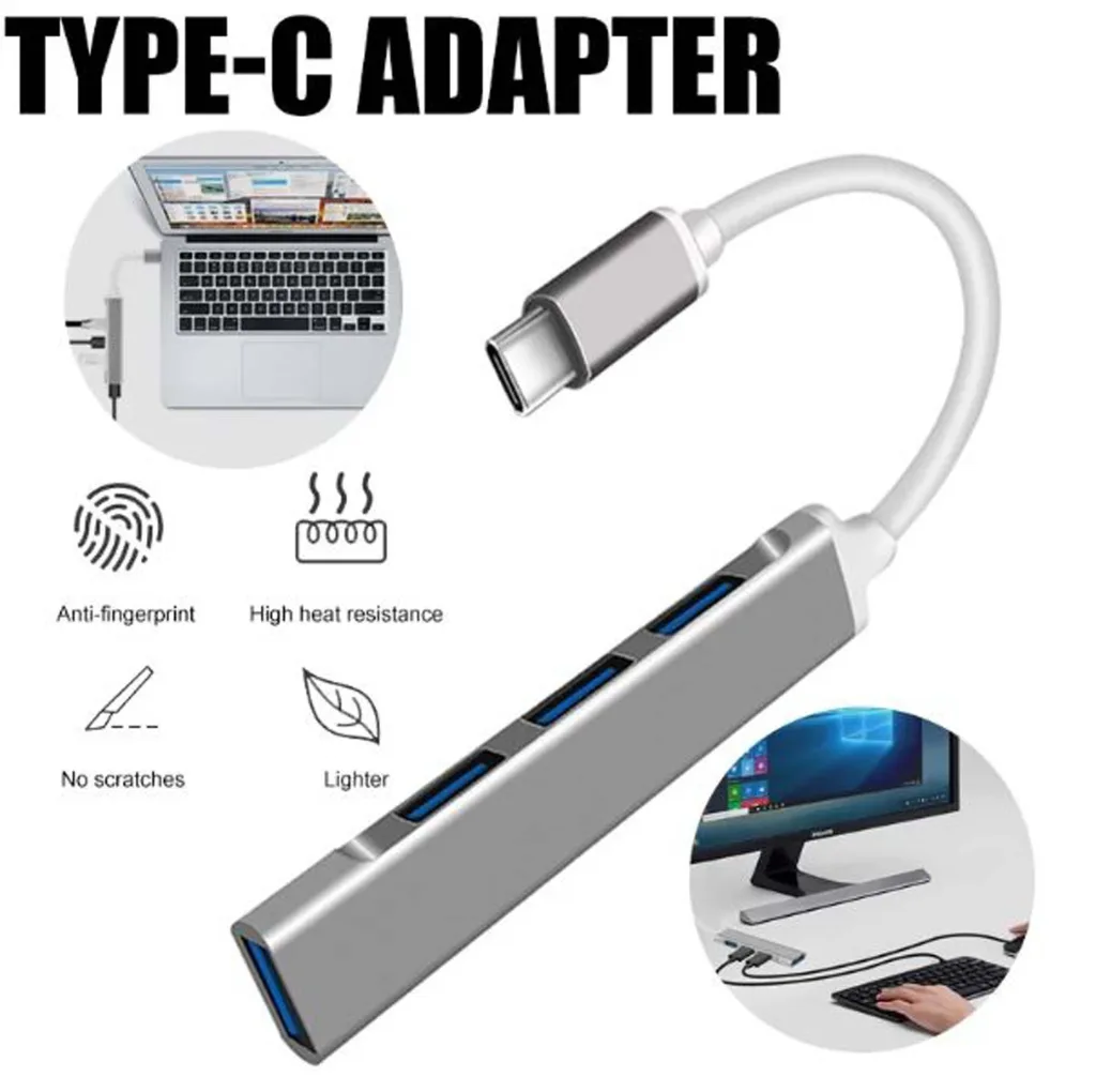 هاب 4 پورت USB-C مدل SUPER FAST TYPE-C