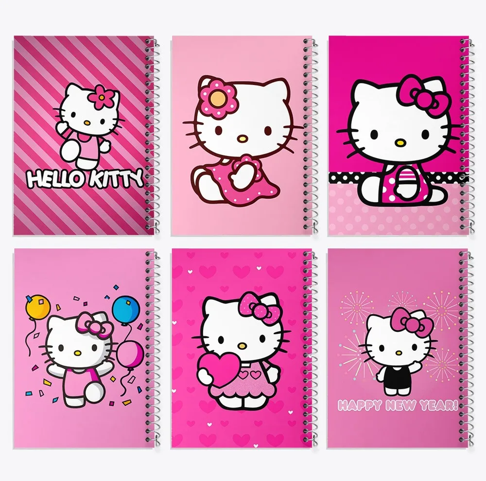 دفتر نقاشی 50 برگ خندالو طرح هلو کیتی (Hello Kitty) کد 282 مجموعه 6 عددی