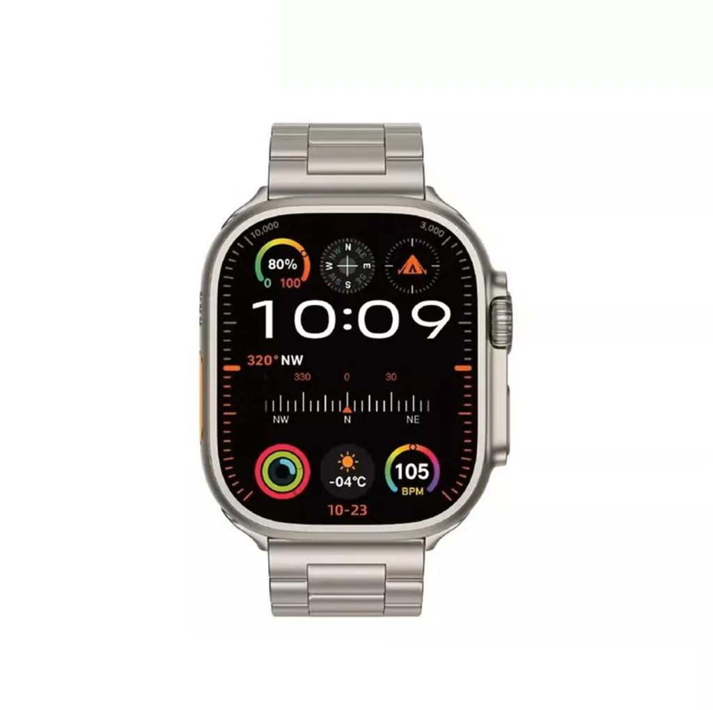 ساعت هوشمند تلزیل مدل WH10 ULTRA3 با بند فلزی