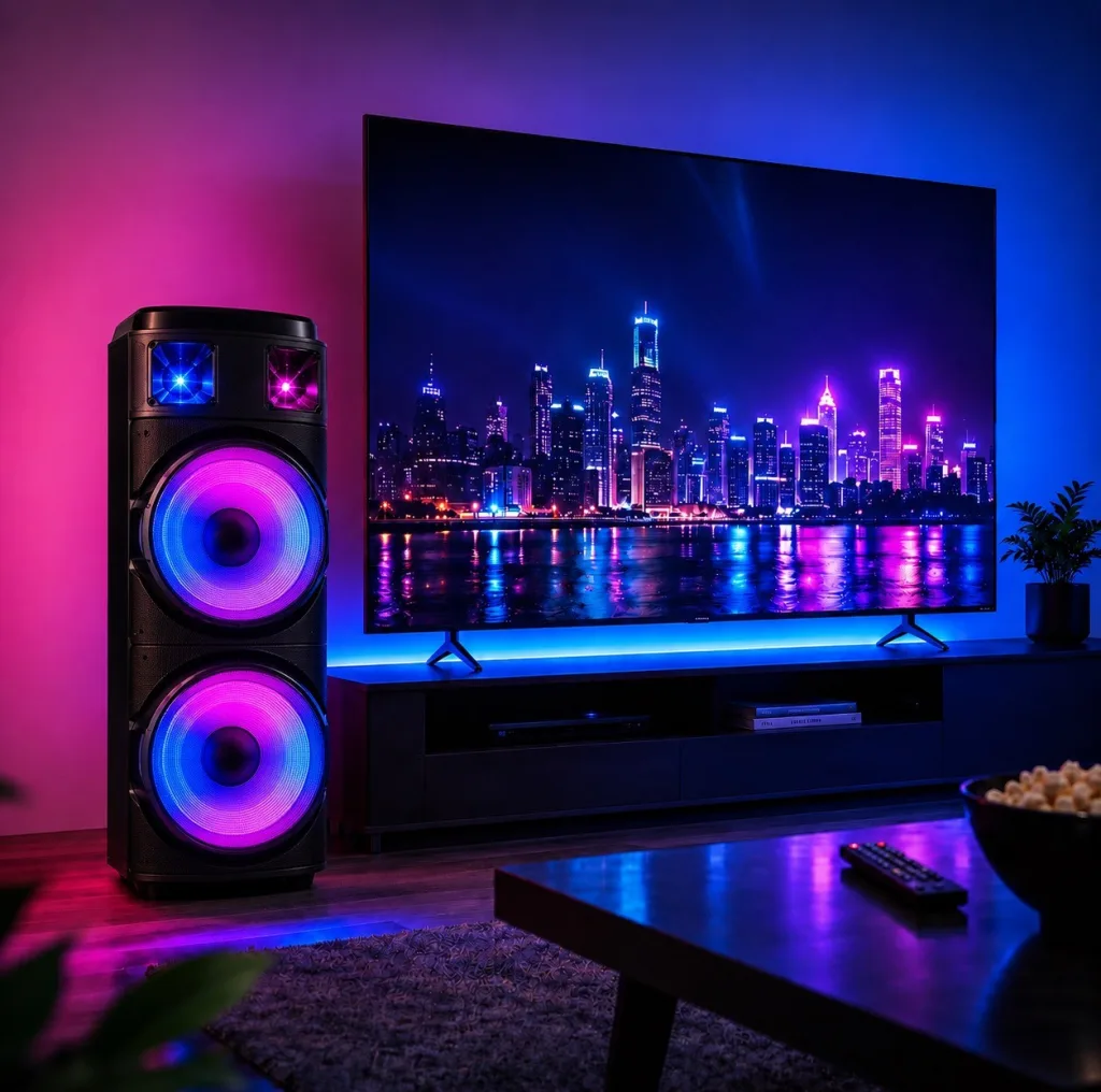 اسپیکر بلوتوثی قابل حمل برودو مدل Karaoke Box dual 10inch