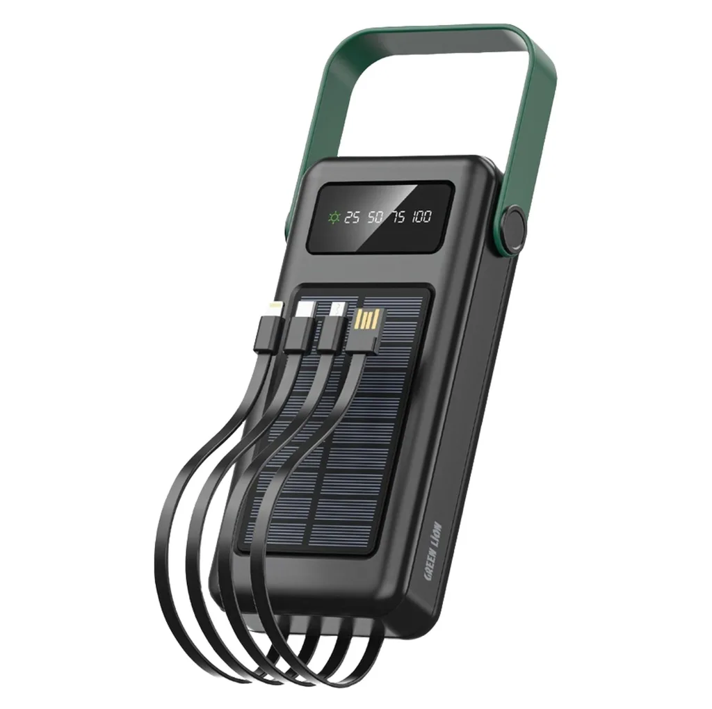 پاوربانک گرین لاین مدل Solar max با ظرفیت 30000 میلی آمپر بر ساعت