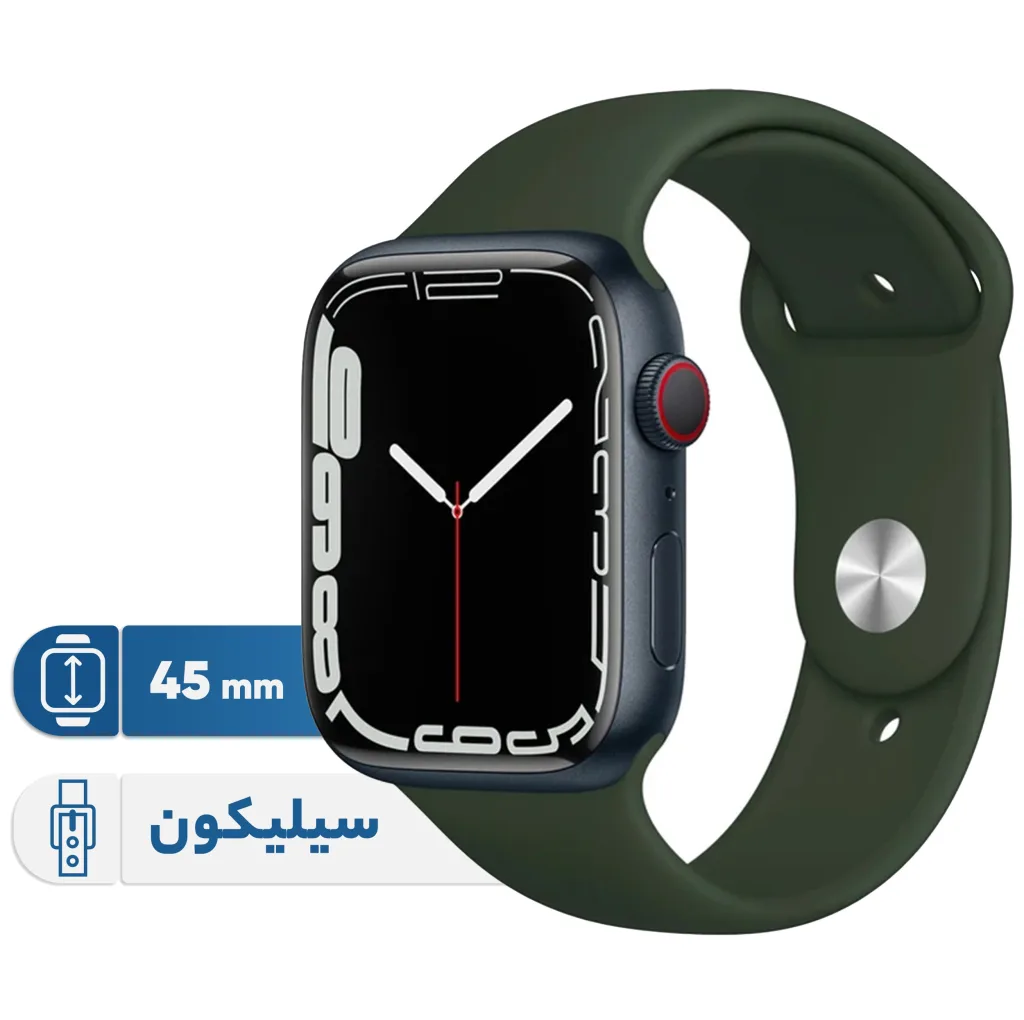 ساعت هوشمند اپل واچ سری 7 مدل 45mm Aluminum Case with Sport silicone Band