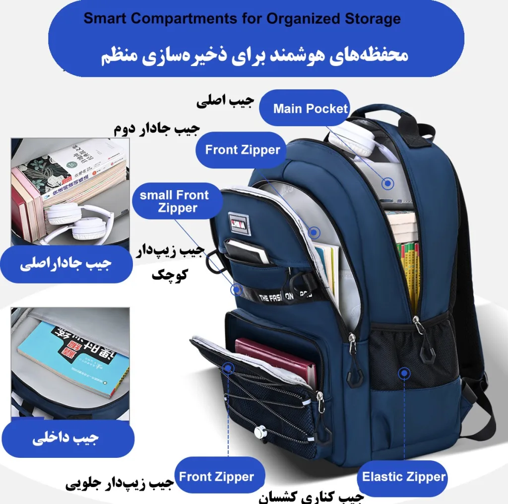 کوله پشتی مدرسه ژیما کد 5421