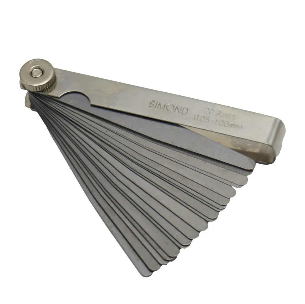 آچار فیلر سیموند مدل YP-0.05-1MM-20 مجموعه 20 عددی