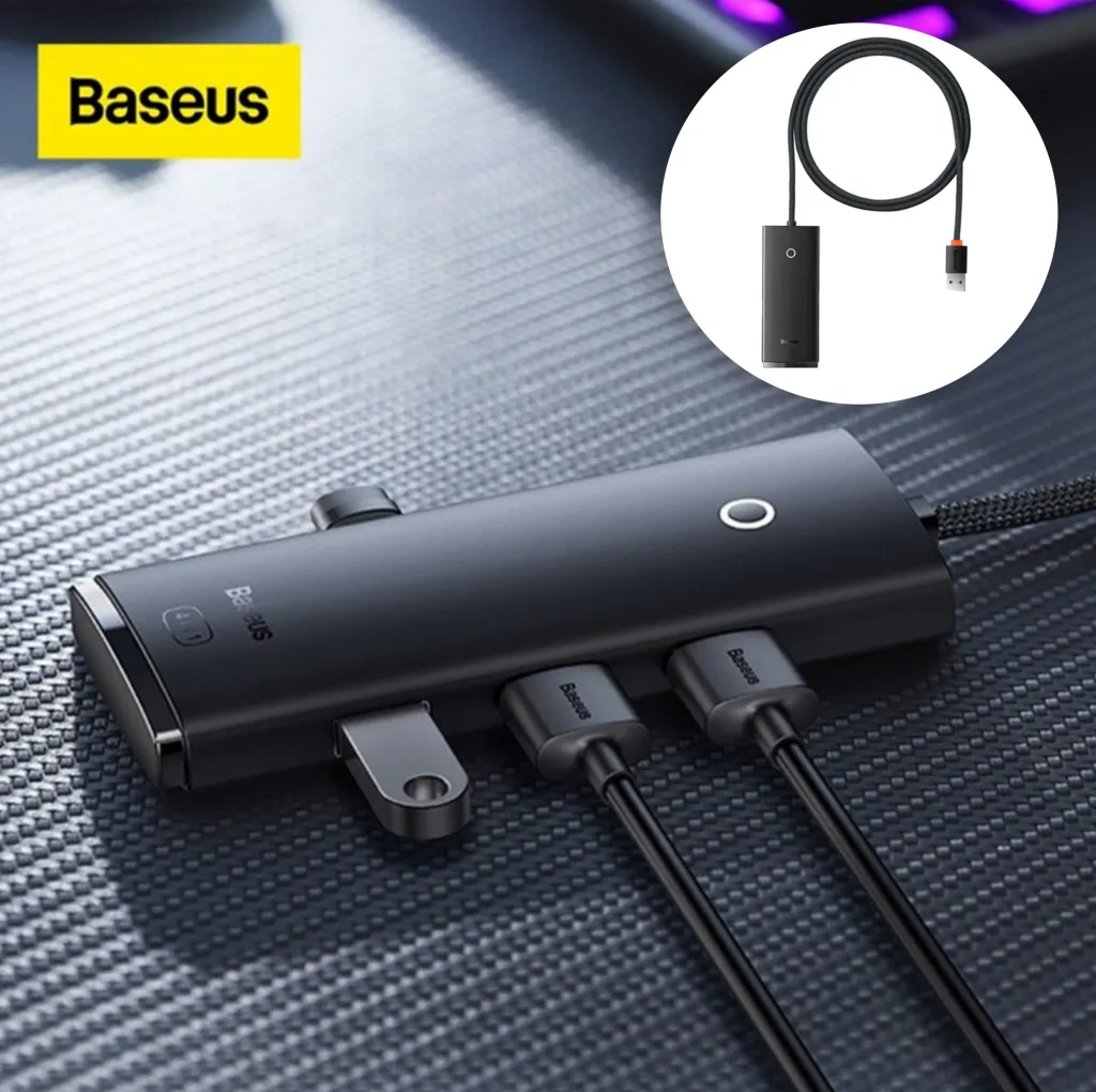 هاب 4 پورت usb3 باسئوس مدل Hub Lite Series -WKQX030101