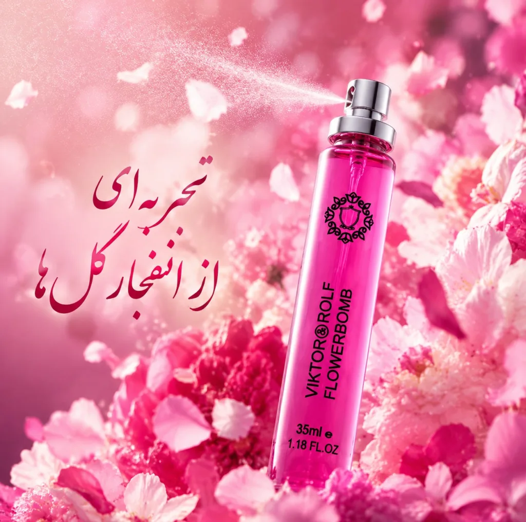 ادوپرفیوم زنانه هارلینگن مدل FlowerBomb با رایحه گرم حجم 35 میلی‌لیتر