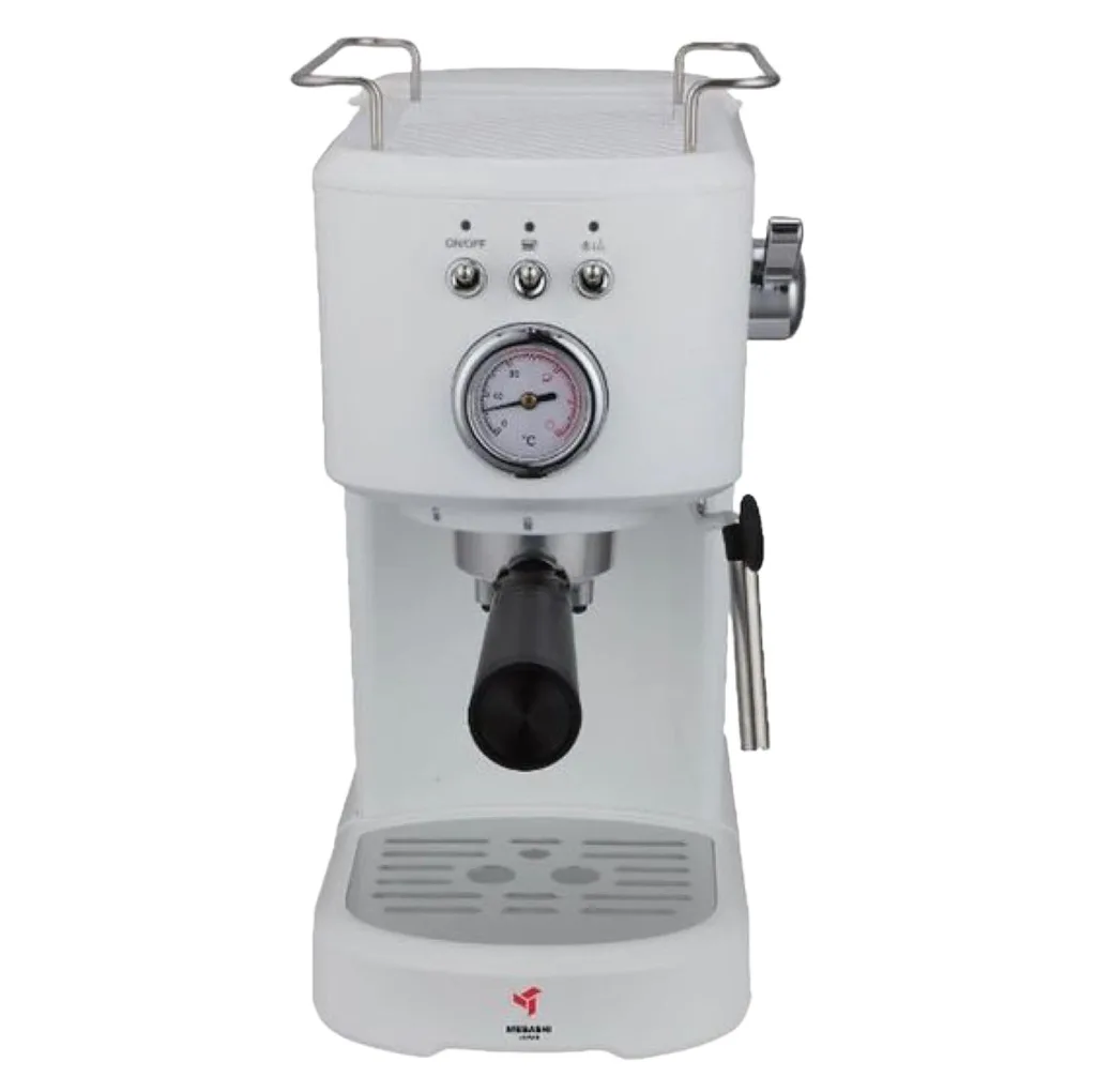 اسپرسوساز 1200 میلی‌لیتری مباشی مدل ECM-2040، مناسب تهیه اسپرسو، کاپوچینو، کافه لاته، ماکیاتو و موکا، دارای سینی چکه گیر، سیستم گرم کردن فنجان