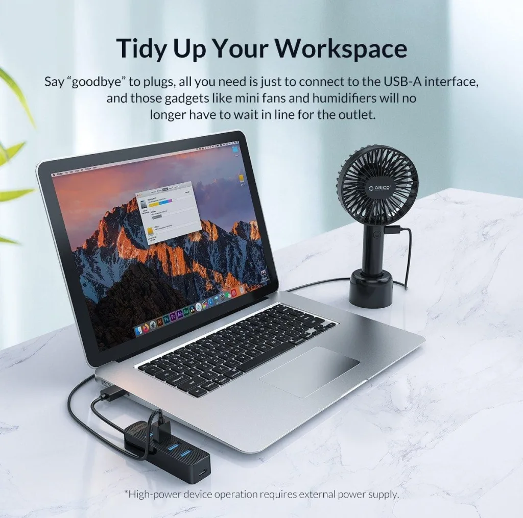 هاب چهار پورت USB-C اوریکو مدل TWC3-4A