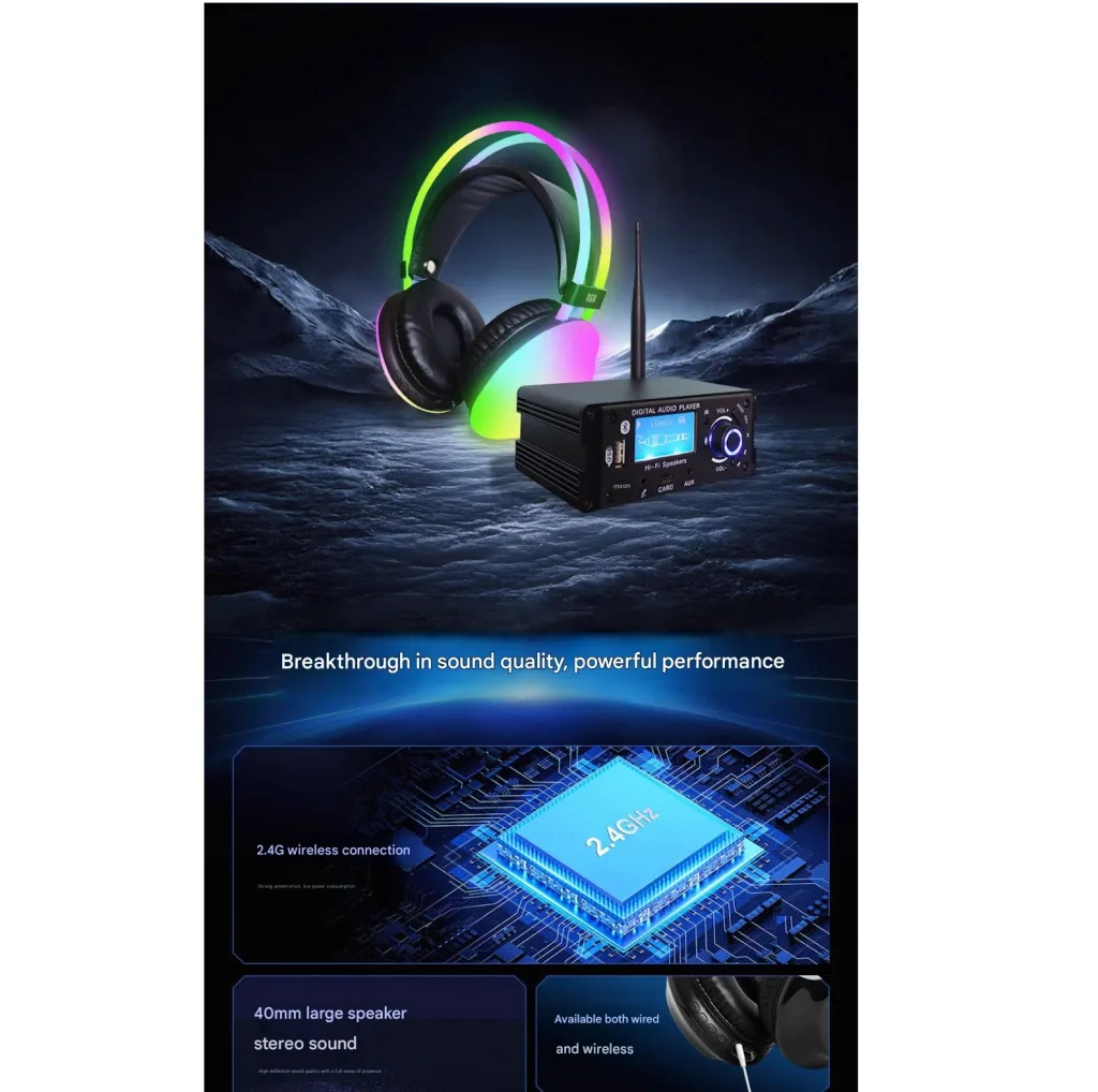 هدست مخصوص بازی بلوتوثی دوپریم مدل Uniguma RGB