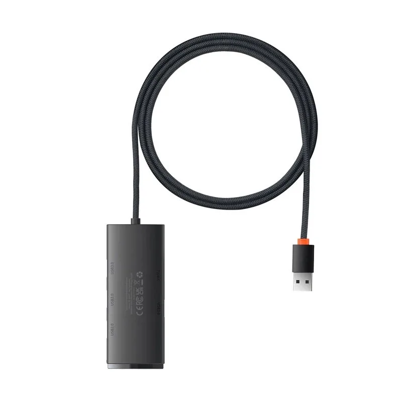 هاب USB-A چهار پورت بیسوس مدل Lite Series WKQX030101