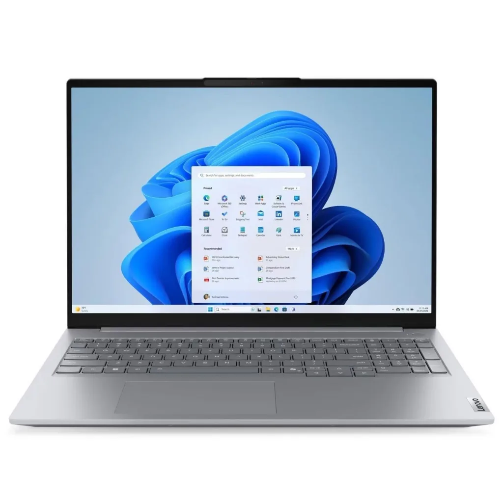 لپ تاپ 16 اینچی لنوو مدل ThinkBook 16 G8 IRL-Core 5 210H-32GB DDR5 5600MHz-1TB SSD-IPS-Fingerprint به همراه کیف - کاستوم شده