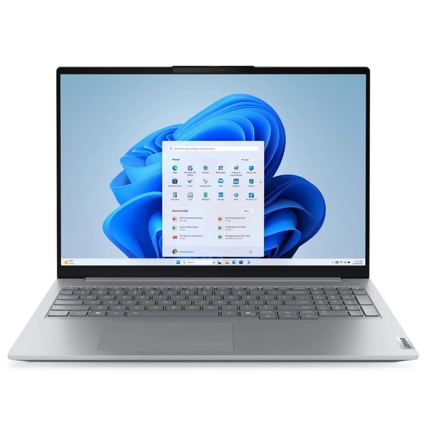 لپ تاپ 16 اینچی لنوو مدل ThinkBook 16 G8 IRL-Core 5 210H-32GB DDR5 5600MHz-1TB SSD-IPS-Fingerprint به همراه کیف - کاستوم شده