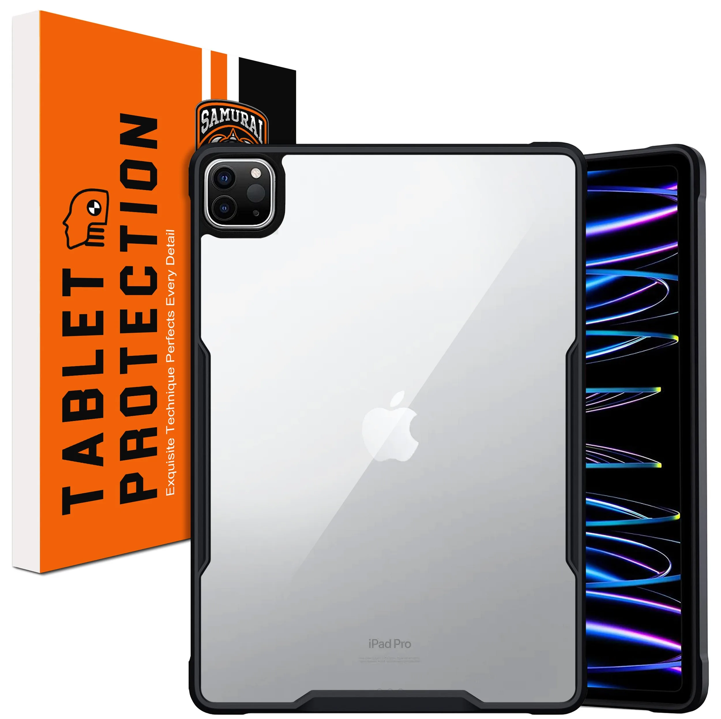 کاور سامورایی مدل Black-Bumper مناسب برای تبلت اپل iPad Air 11 (2024) / iPad Pro 11 (2022-2021-2020-2018)