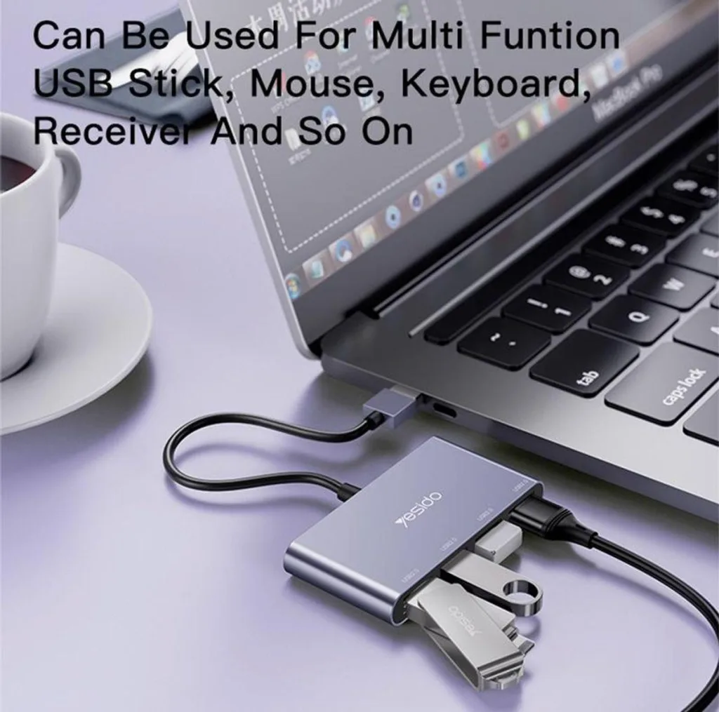 هاب 4 پورت USB یسیدو مدل HB12