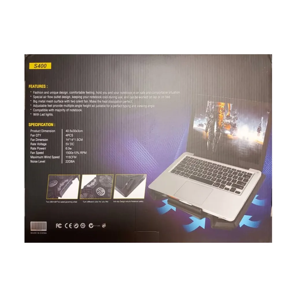 پایه خنک کننده لپ تاپ مدل S400