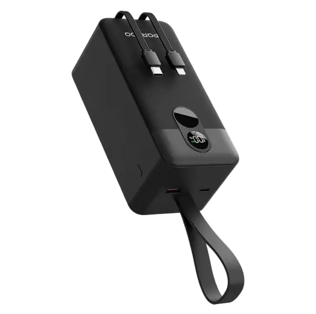 پاوربانک پرودو مدل Integrated Cables ظرفیت 50000 میلی آمپر بر ساعت