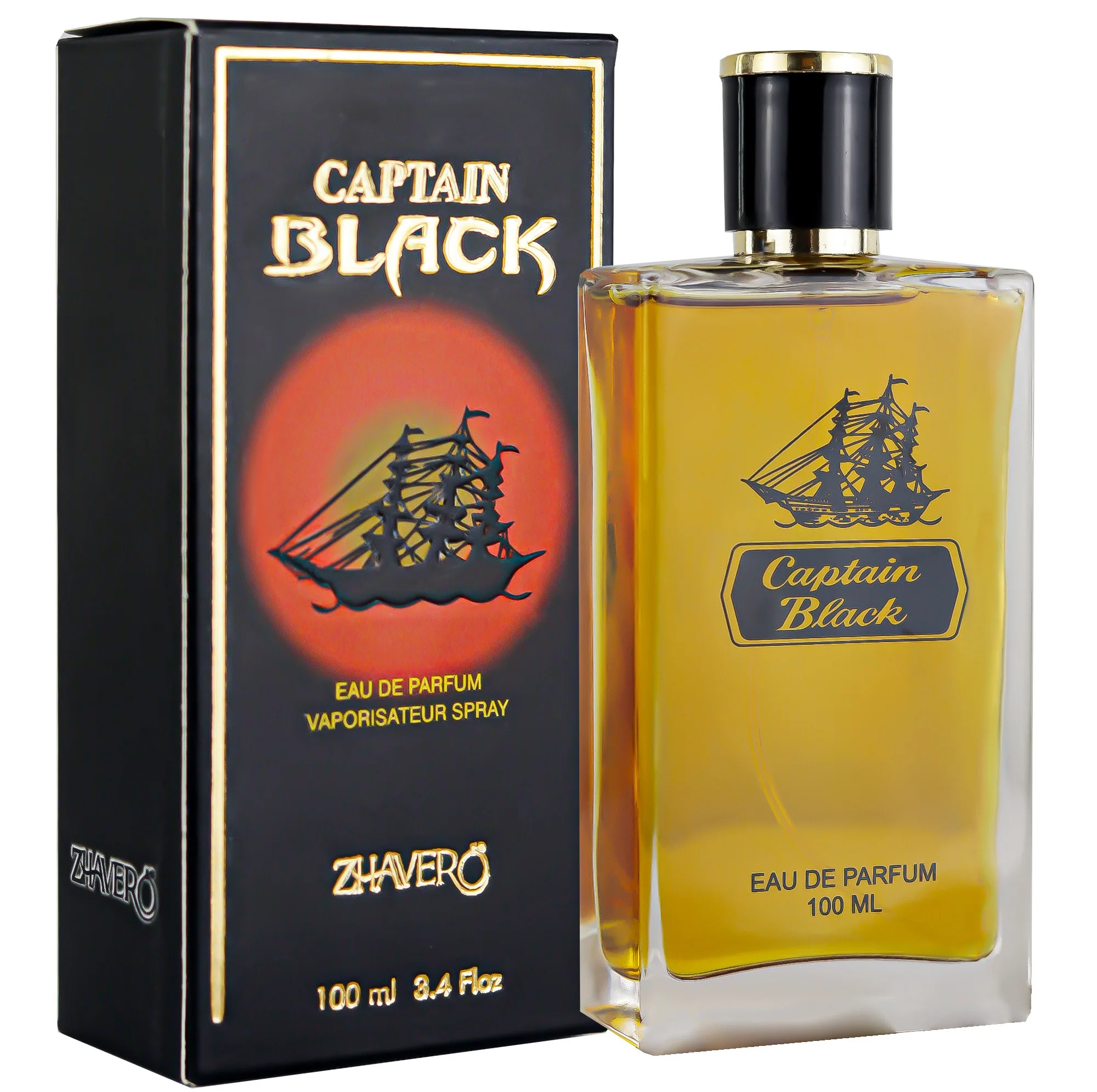 ادو پرفیوم مردانه ژاورو مدل captain black با رایحه گرم حجم 100 میلی لیتر