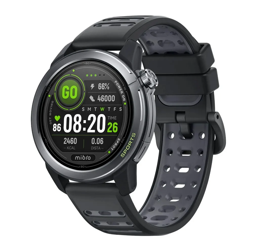 ساعت هوشمند 46 میلی‌متری میبرو مدل GS Active2 با بند سیلیکونی