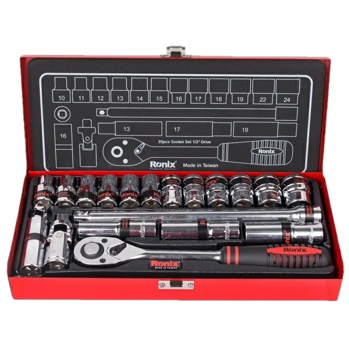مجموعه 20 عددی آچار و سری بکس رونیکس مدل RON-2620