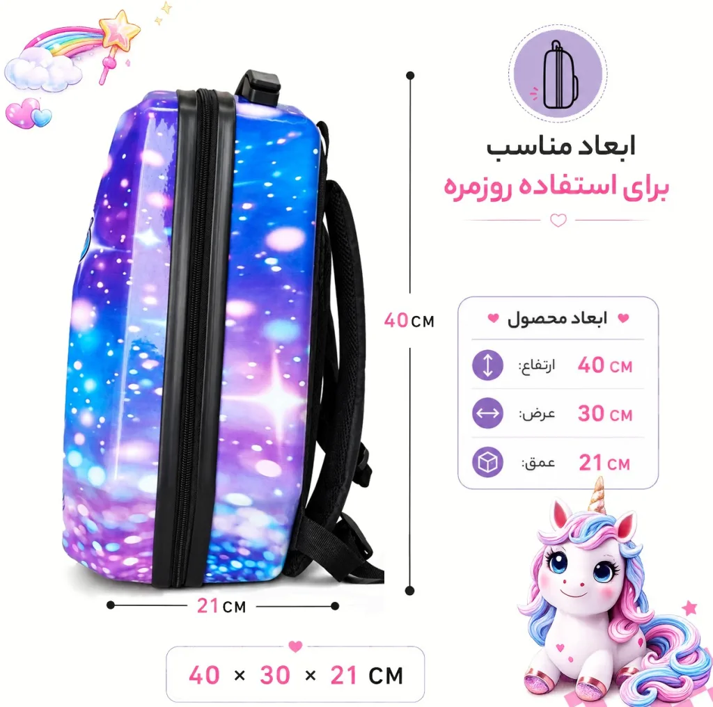 کوله پشتی مدرسه مارینوکس مارول مدل Unicorn