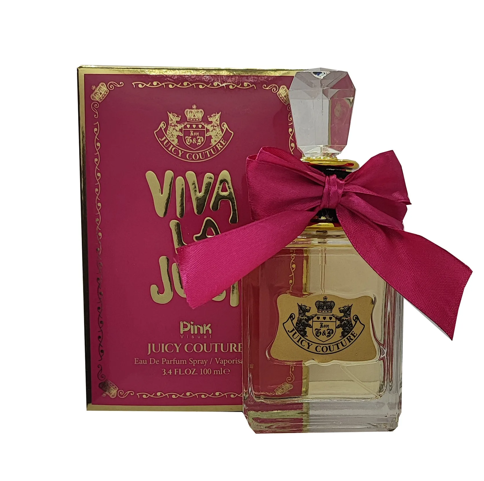 ادو پرفیوم زنانه پینک ویژوآل مدل Viva La Juicy با رایحه خنک حجم 100 میلی‌لیتر