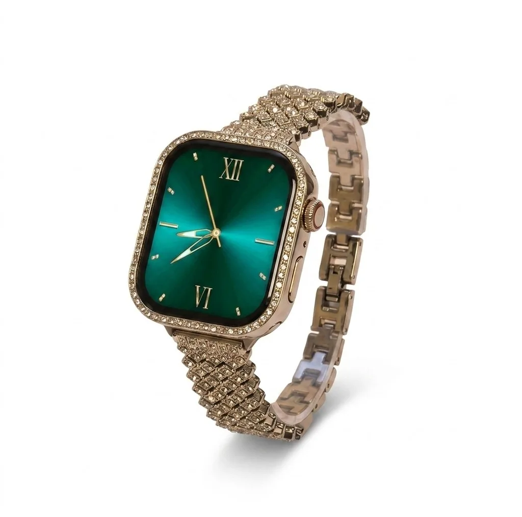 ساعت هوشمند مدل ZW10 41mm صفحه نمایش لمسی رنگی با بند استیل نگین دار