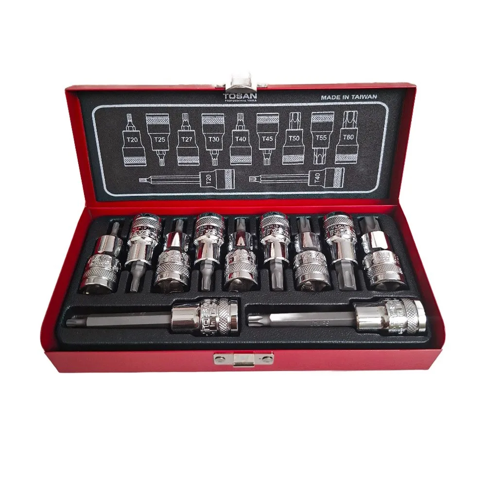 آچار بکس توسن مدل T1253-11T مجموعه 11 عددی