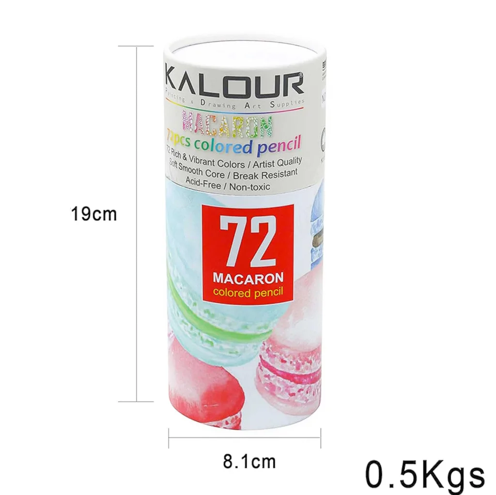 مداد رنگی 72 رنگ کالور مدل Macaron به همراه تراش و مداد گیر
